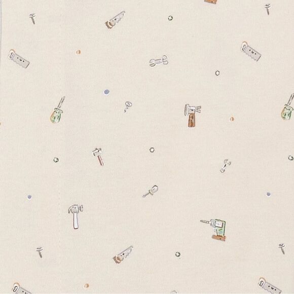 Magnetic Me 9-12 Months Magnetic Long Sleeve Footie Fix it Friends Tools Organic - Picture 5 of 6